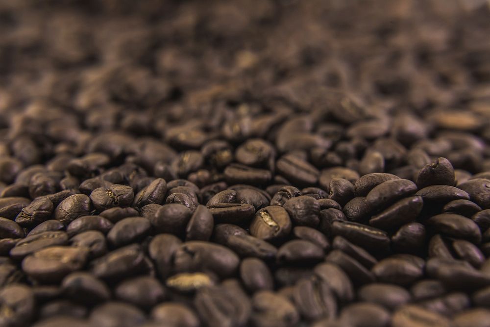 Free roasted coffee beans image, public domain food CC0 photo.