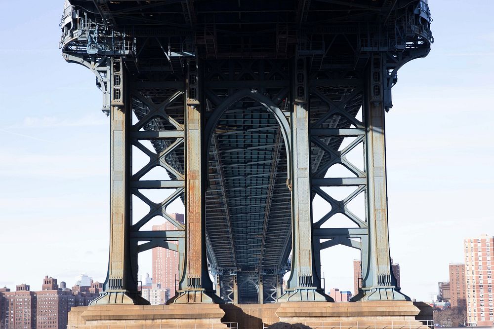 Free bridge in NYC photo, public domain travel CC0 image.