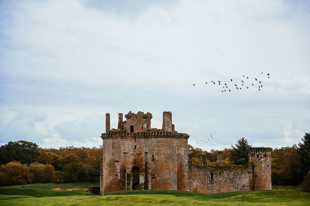 Free English countryside brick castle image, public domain animal CC0 photo. 