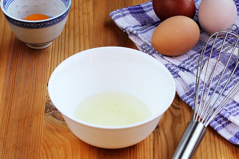 Free egg white in bowl for baking image, public domain CC0 photo.