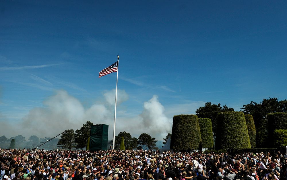 A 21-Gun Salute Fills the Sky as Taps Plays During 70th Anniversary of D-Day Commemoration