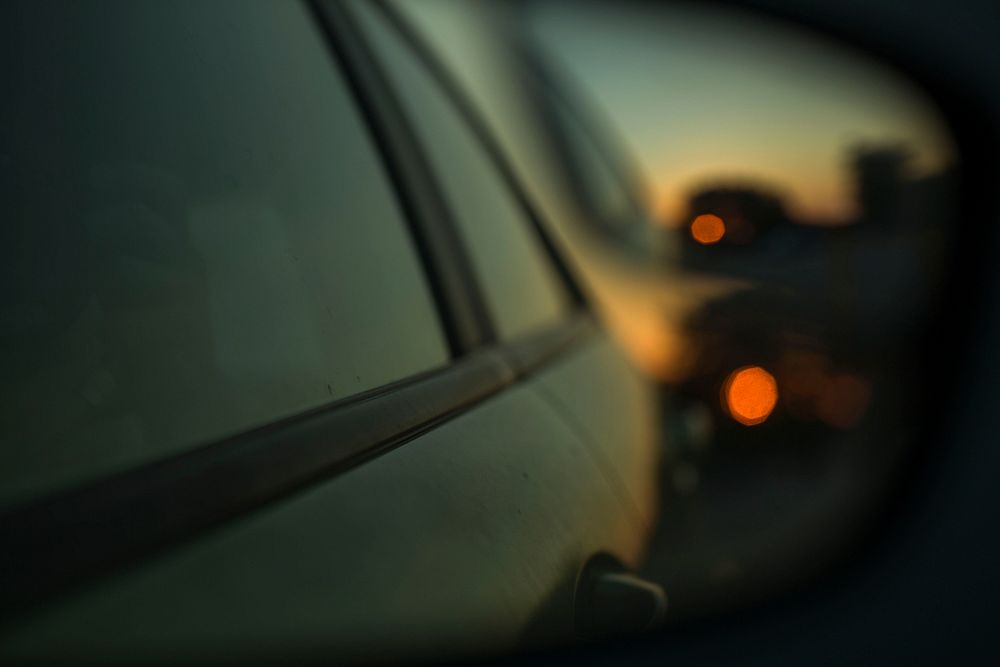 Car on the road at night. Free public domain CC0 photo. 