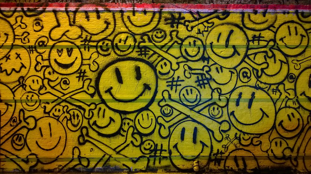 Smiley faces in Shoreditch London.