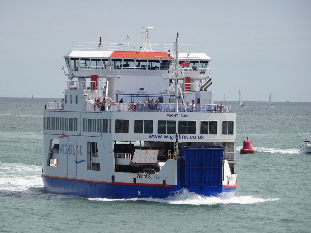 The Wightlink ferry MV Wight Sun, England, 18 July 2015.
