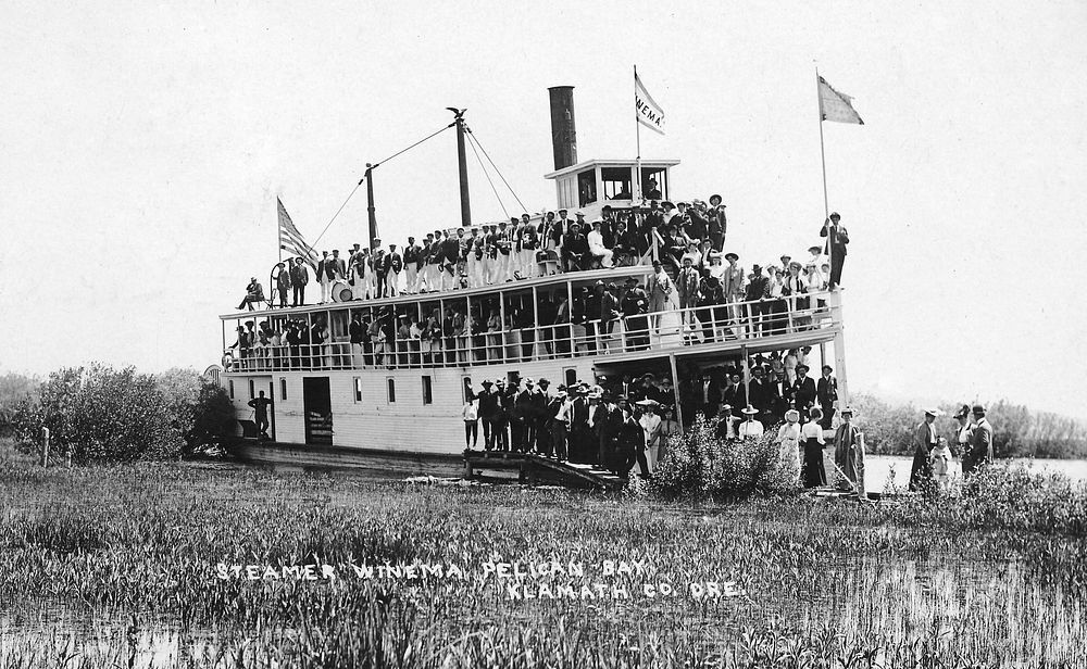 Steamer Winema, Pelican Bay, Klamath Co. Ore Fremont-Winema National Forest Historic Photo. Original public domain image…