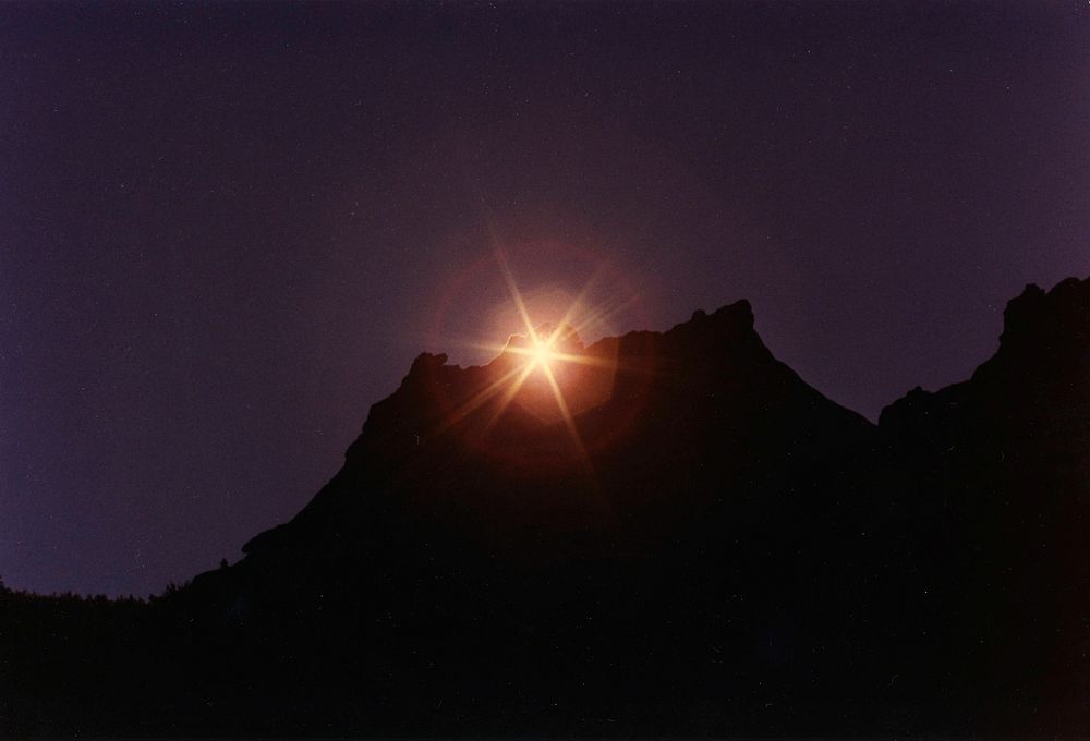 Umpqua NF - Sun Through Rocks, PCNST, OR 1979, Umpqua National Forest Historic Photo. Original public domain image from…