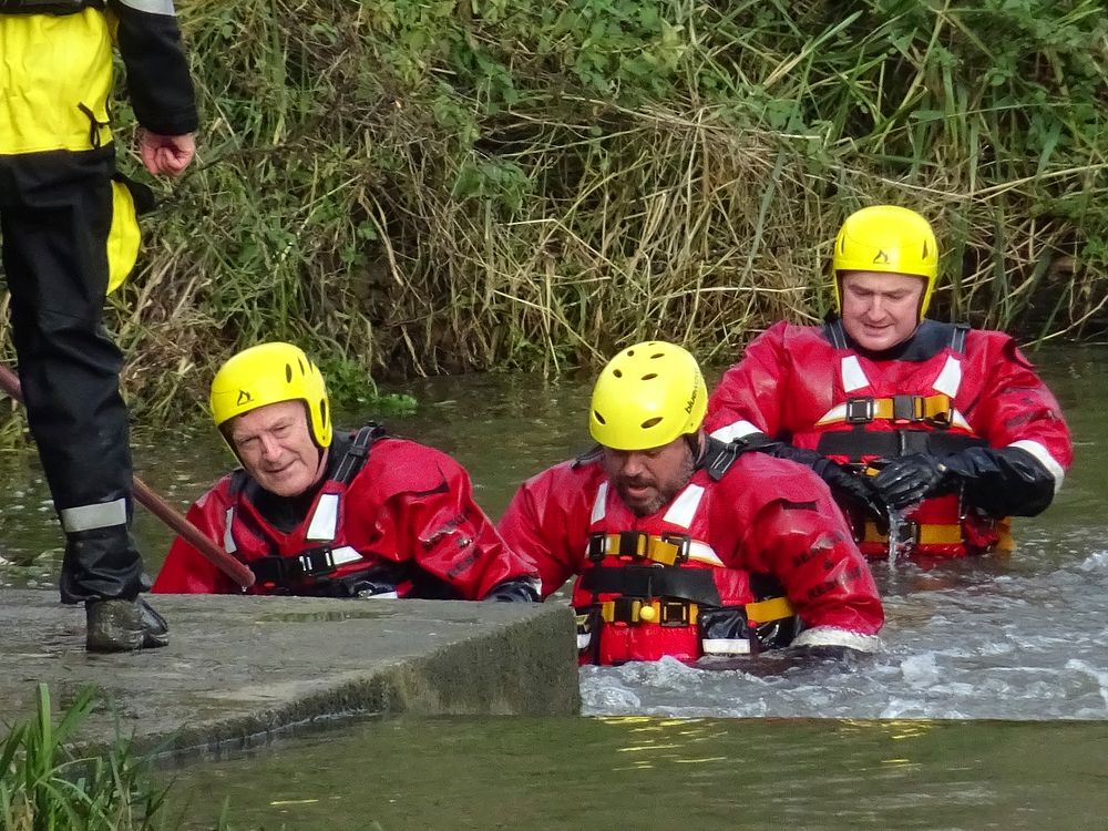 Kent Search & Rescue Training Exercise. in River Stour, Wye, UK - 22 November 2015