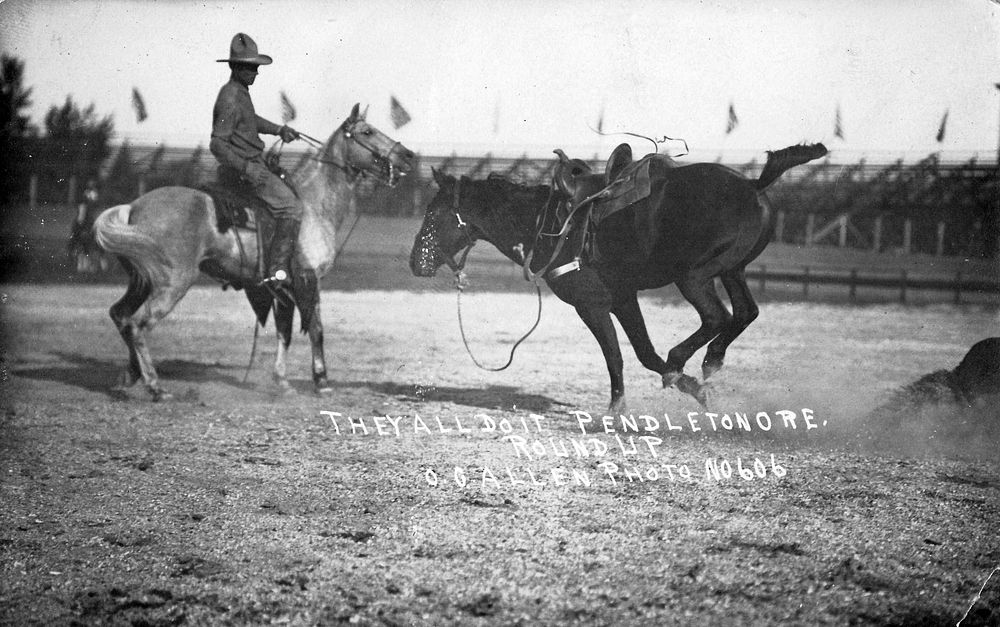 They All Do It, Pendleton Roundup, Umatilla National Forest Historic Photo. Original public domain image from Flickr