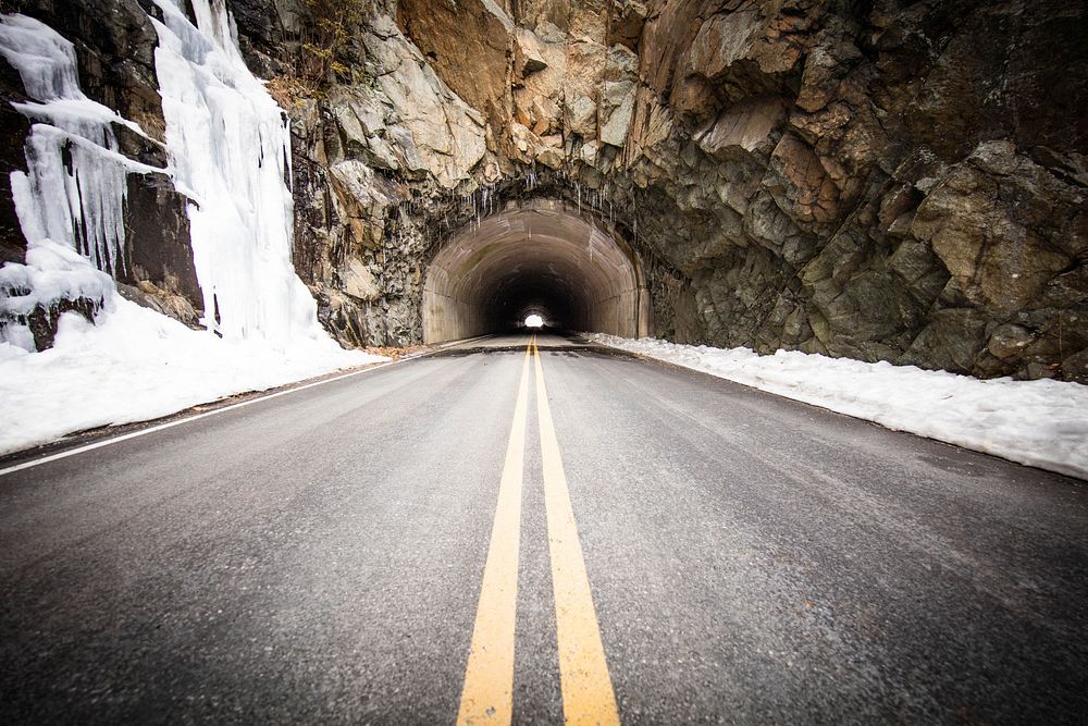 Road tunnel. Free public domain CC0 image.