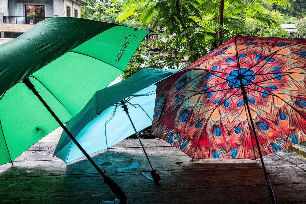 Colorful umbrellas. Free public domain CC0 image.