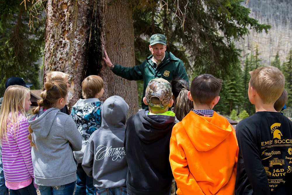Conservation Days, 4th Graders. Manti-La Sal National Forest. Credit: US Forest Service. Original public domain image from…