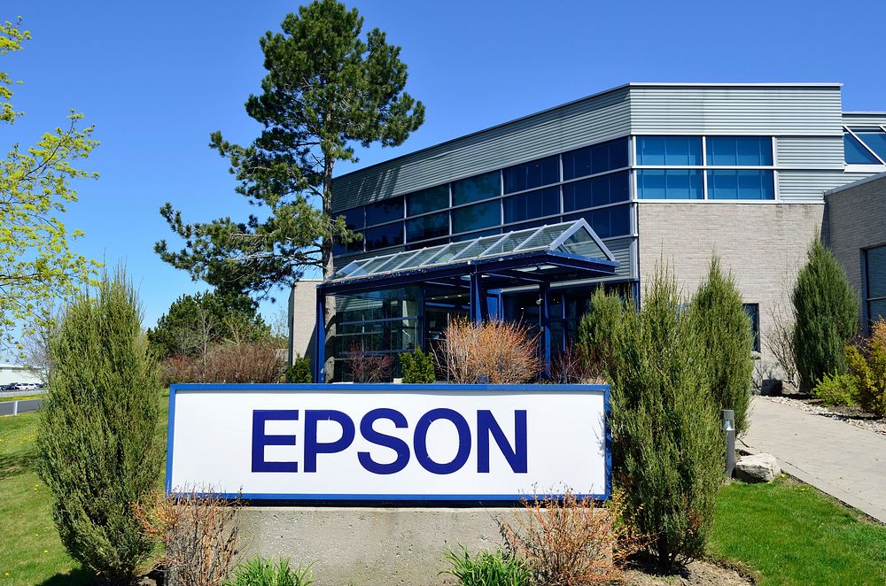 Epson office building and sign, location unknown, 6 May 2016.