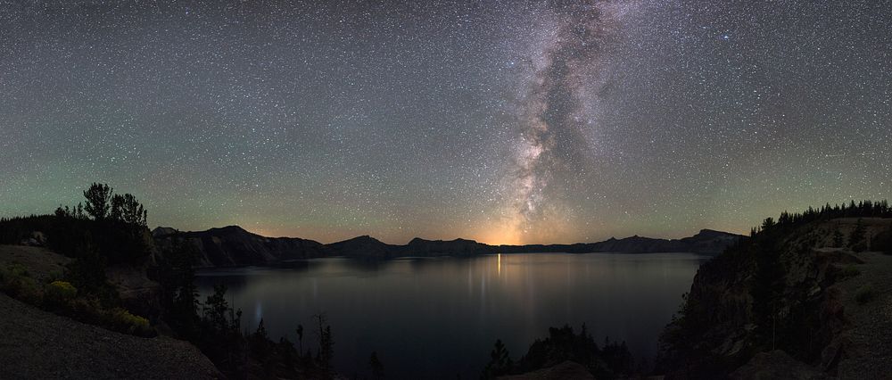 The Milky Way in Crater Lake