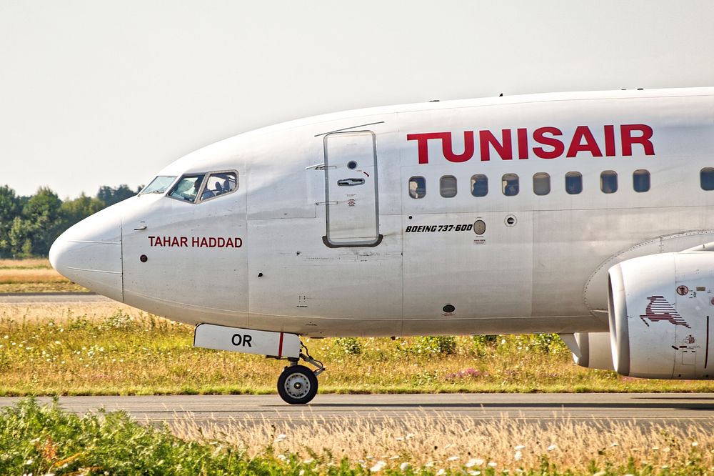 Tunisair TS-IOR Boeing 737-600, A&eacute;roport de Bordeaux-Merignac, 10/07/2018.