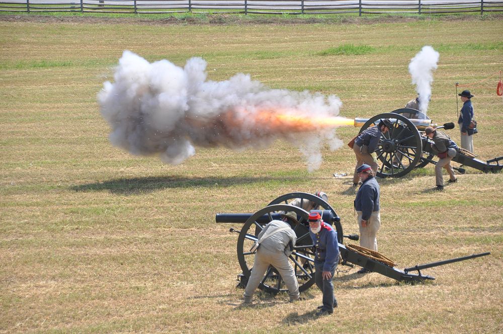 Artillery Demonstration. Original public domain image from Flickr