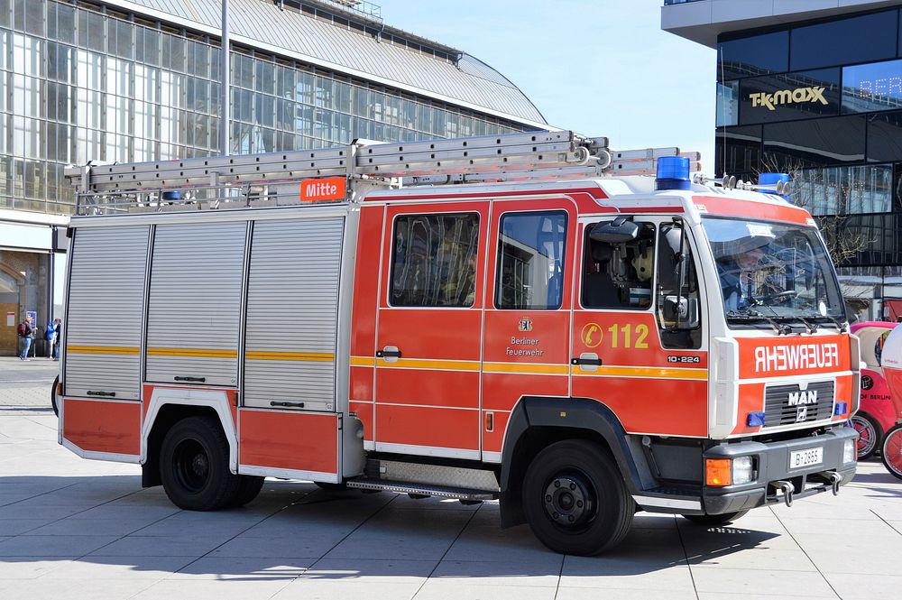 Fire engine, Berlin, Germany - 24 March 2017