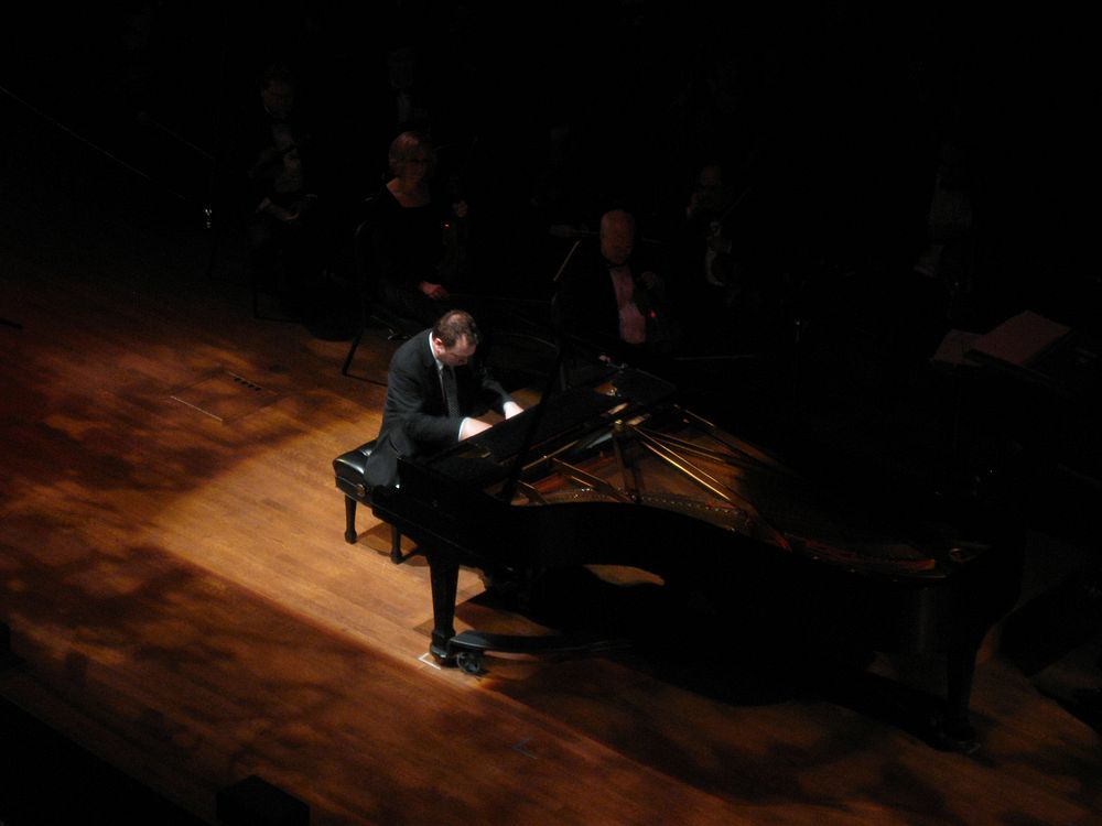 Kevin Cole playing piano in Benaroya Hall, Seattle, USA - 15 May 2009
