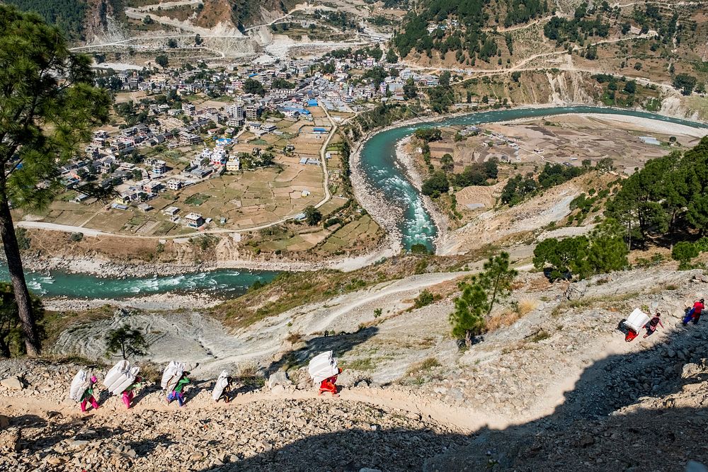 Mountain town of Kailas, Bajhang District, Nepal. Free public domain CC0 image.
