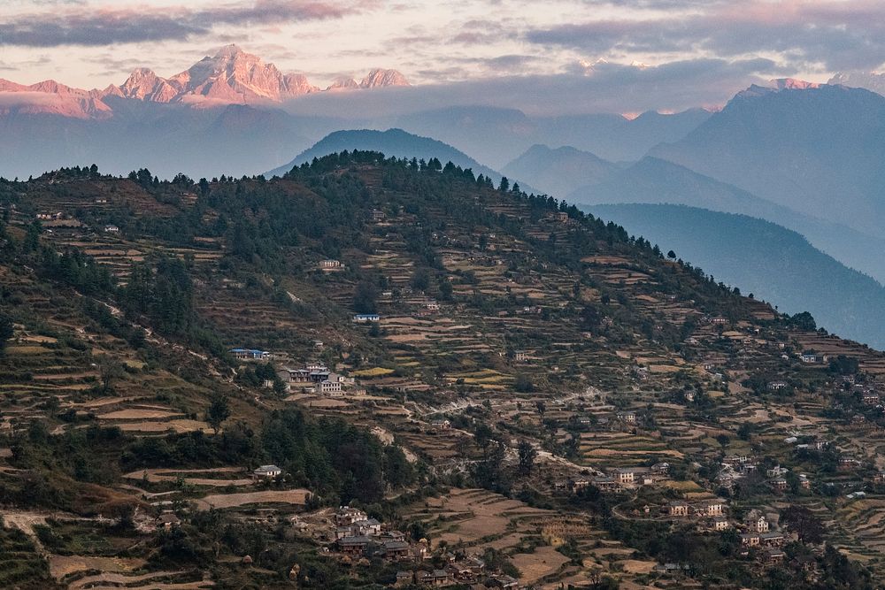 Terrace farming in Nepal. Free public domain CC0 image.