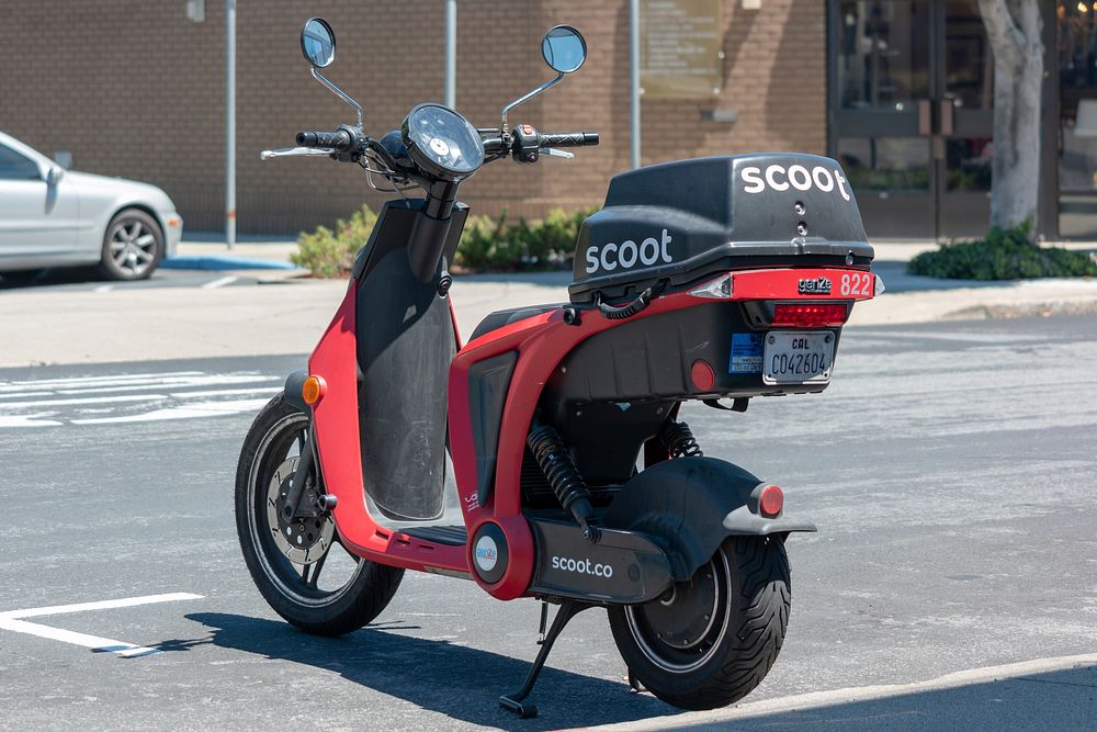 SCOOT app based scooter rental, California, USA,  August 6, 2018.