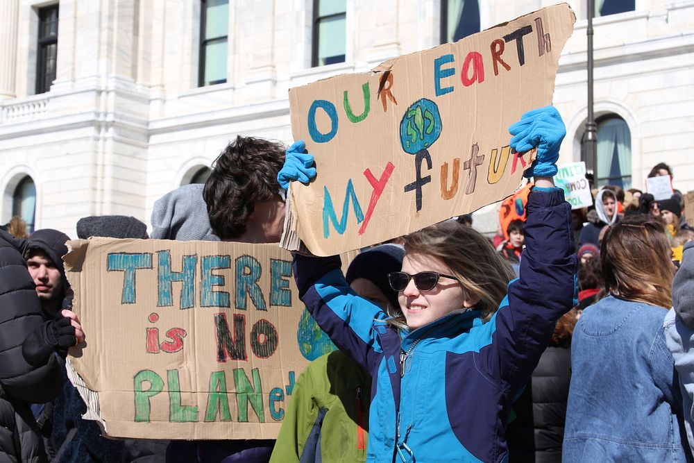 Youth Climate Strike. Original public domain image from Flickr