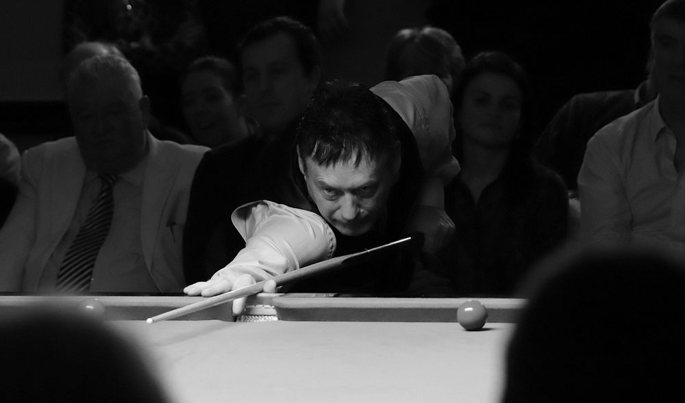 Steve Davis vs Jimmy White snooker match at Commodore Hotel, Cobh, Ireland - 12 January 2019