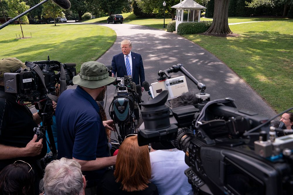President Trump Speaks with the Press