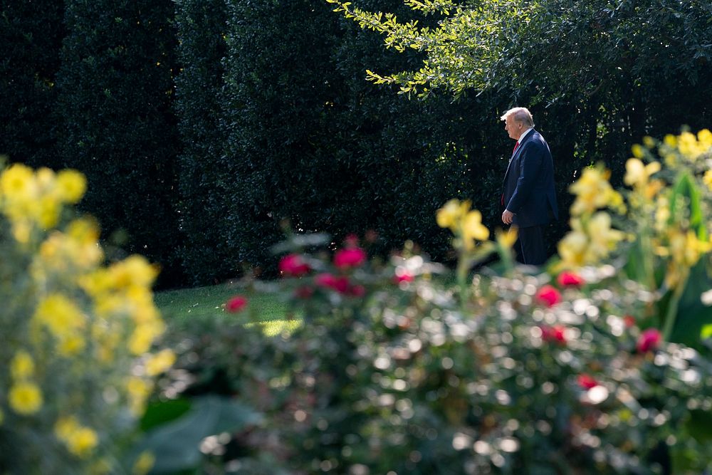 President Trump Departs for New Mexico, President Donald J. Trump walks across the South Lawn of the White House Monday…