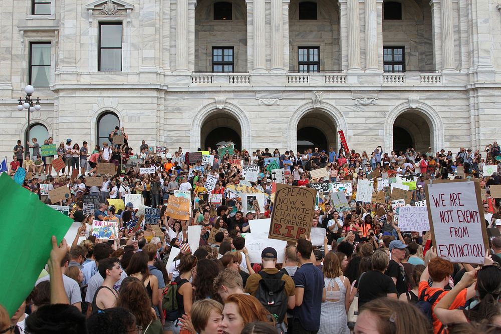 #ClimateStrike Rally 9-20-19. Original public domain image from Flickr