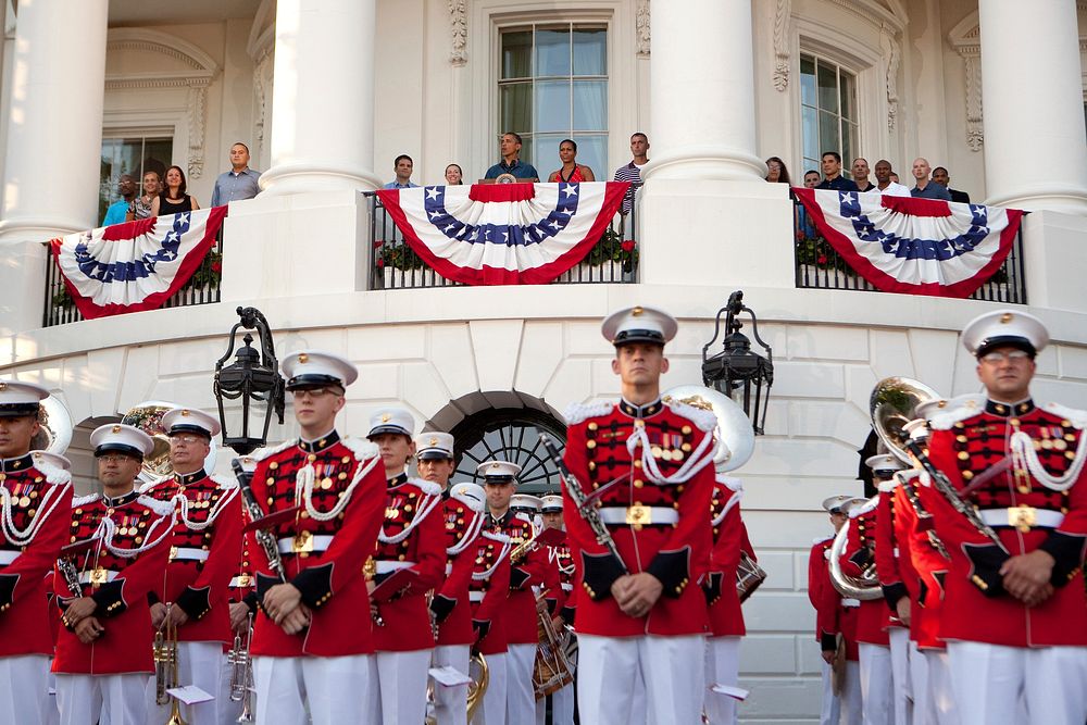 President Barack Obama delivers remarks to military service personnel and their families during the Fourth of July…