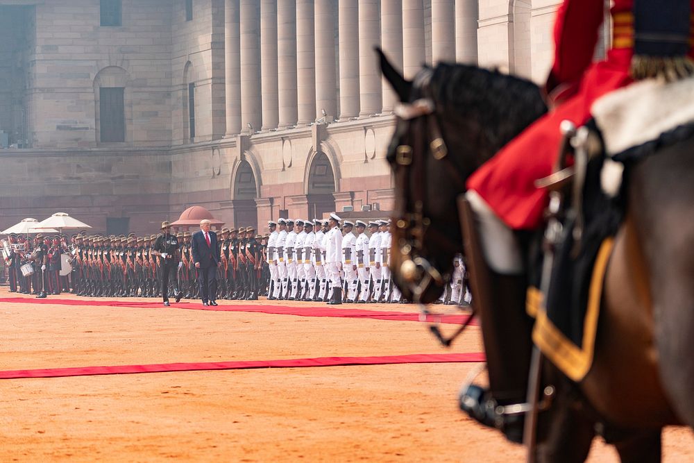 President Trump and the First Lady in India