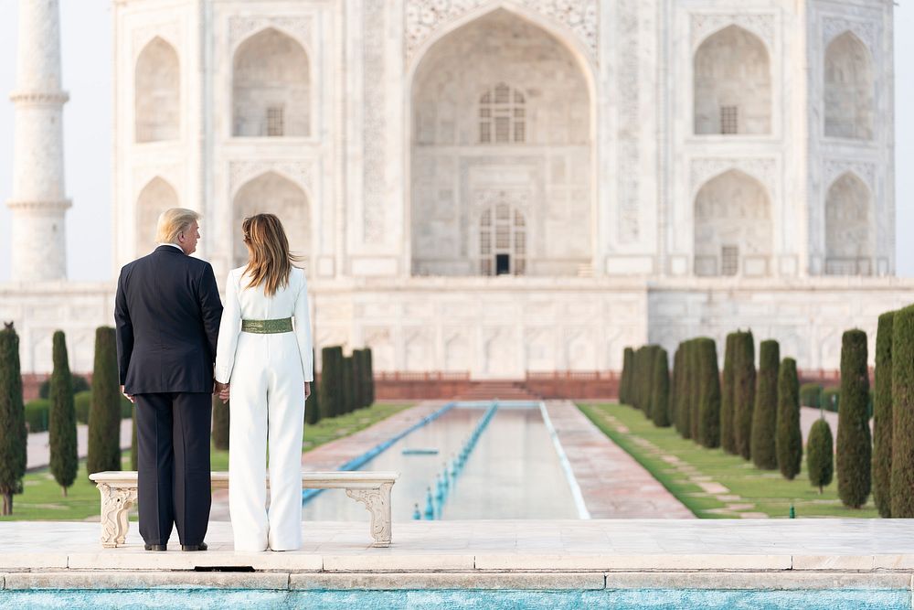 President Trump and the First Lady in India