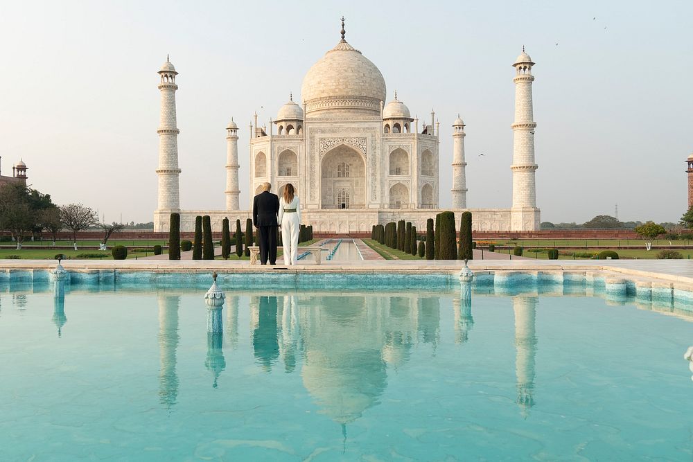 President Trump and the First Lady in India