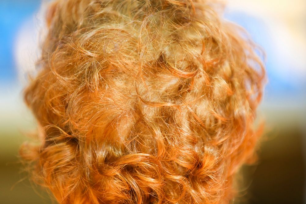 Back of redhead woman. Free public domain CC0 image.