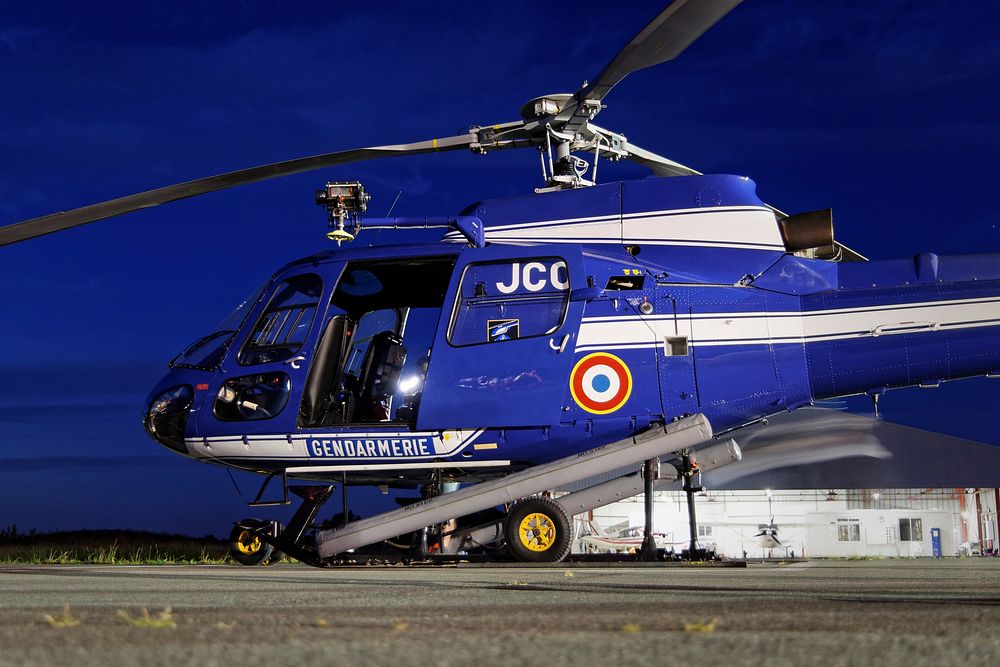 F-MJCO - Aerospatiale AS350B Ecureuil, The National Gendarmerie , LFBD Airport, France, August 31, 2020