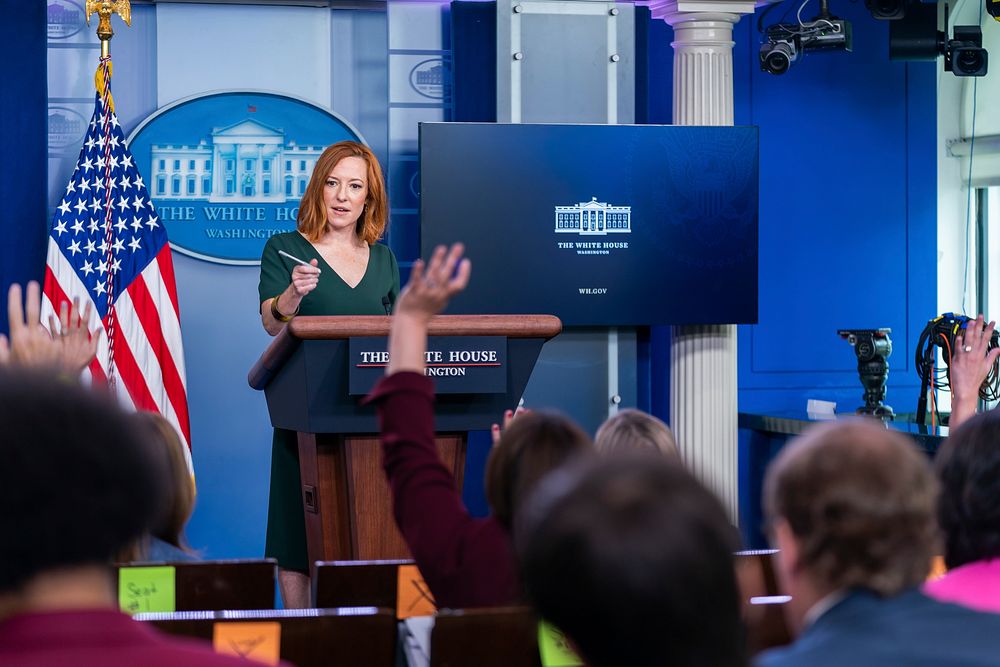 Press Secretary Jen Psaki holds a Press Briefing on Thursday, June 3, 2021, in the James S. Brady White House Press Briefing…