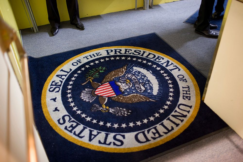 "Another interesting angle by Lawrence Jackson which shows the President's feet, upper right, by a carpet bearing the…