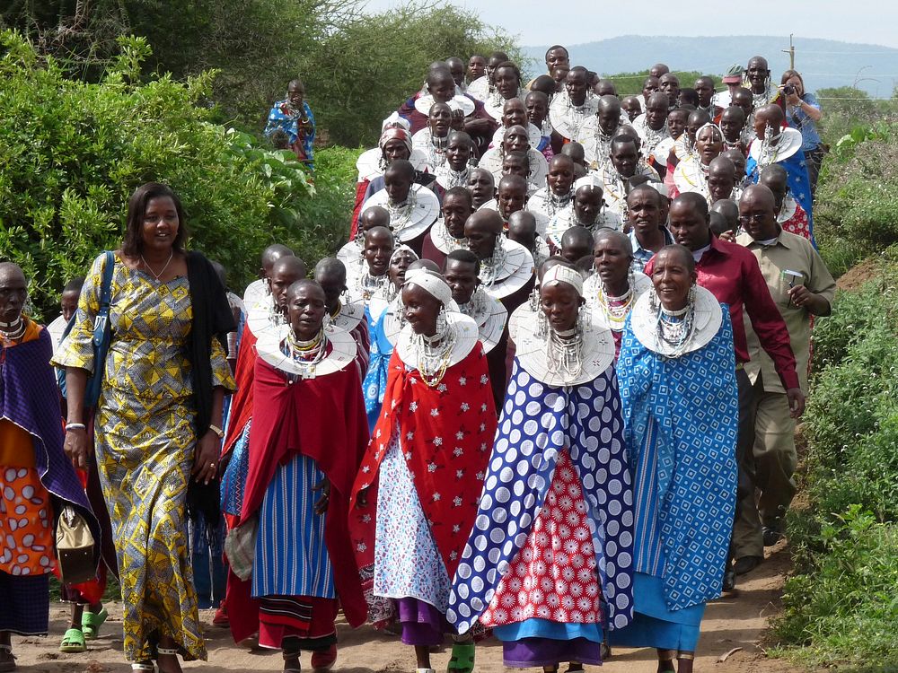 Maasai women at USAID literacy event. In Tanzania, USAID's Empowerment through Literacy Education Access Project (E-LEAP)…