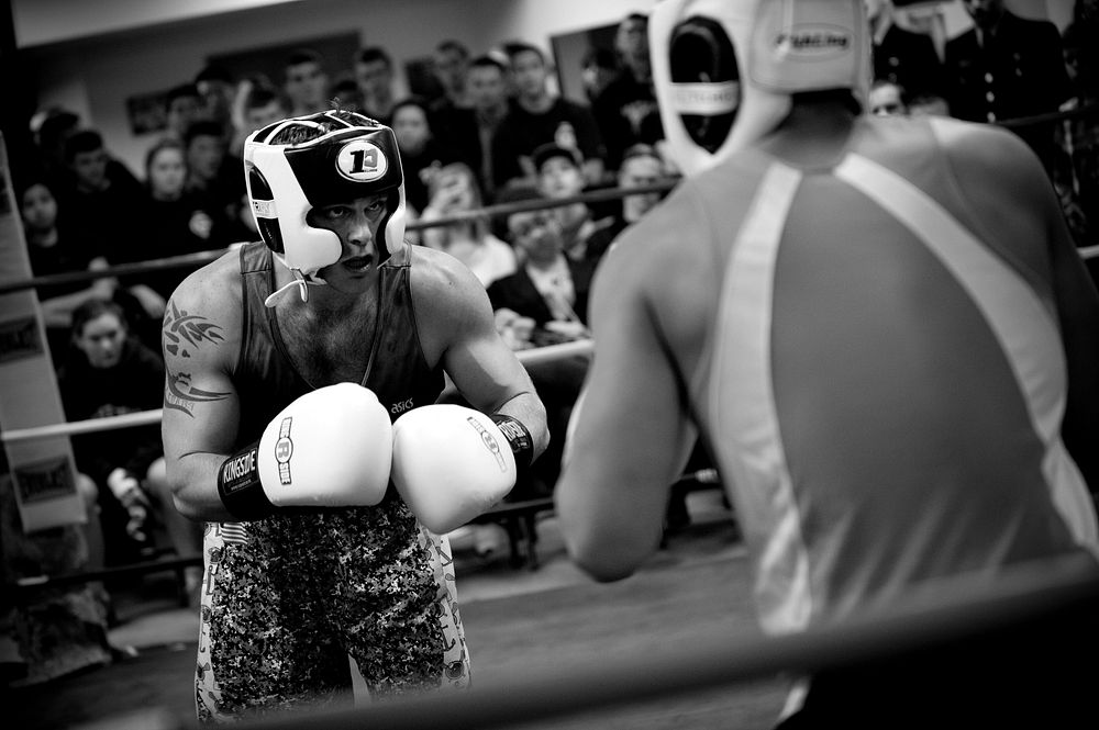 130201-597 Friday Night Fight 4 Life : NEW LONDON, Conn. -- The U.S. Coast Guard Academy boxing club hosts Friday Night…