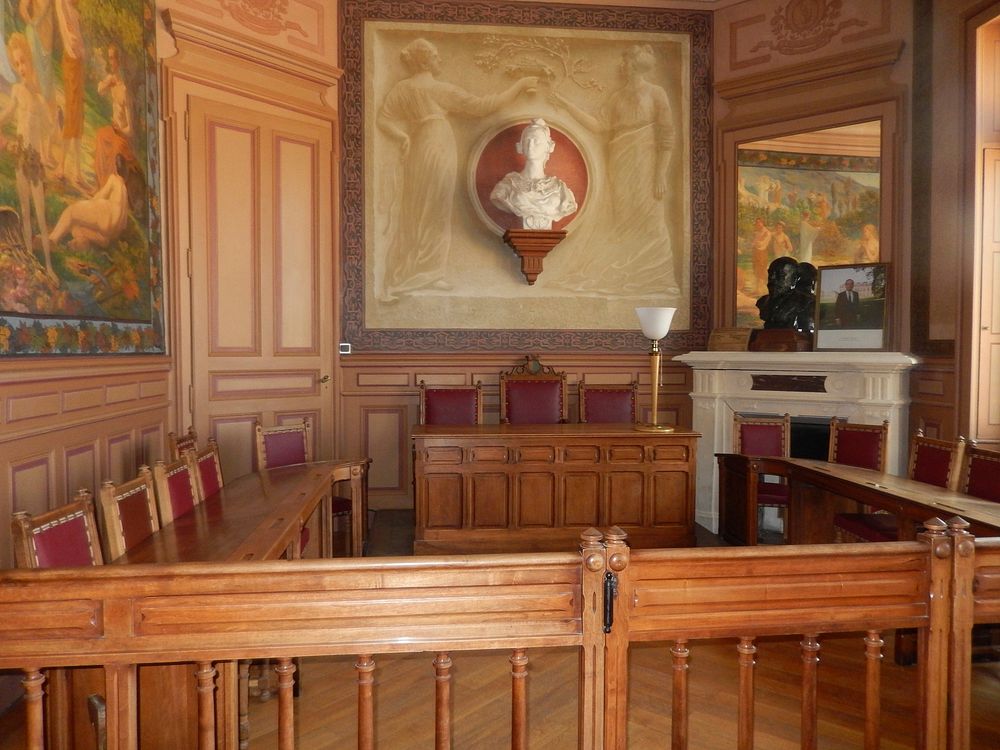 Court justice interior. Free public domain CC0 photo.