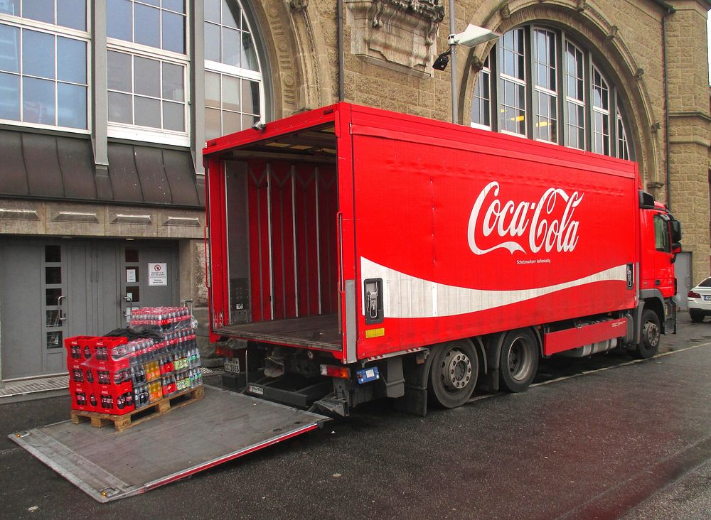 Coca Cola truck, location unknown, date unknown