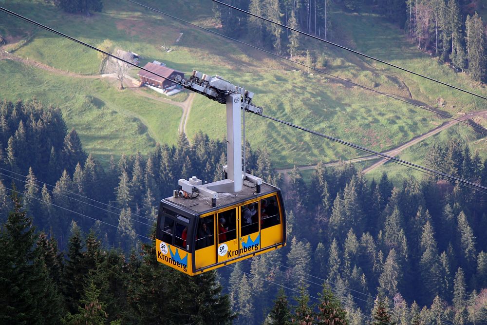 Cable car ride in Kronberg, Switzerland, 14 November 2014.