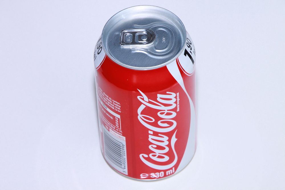 Coca Cola tin can, location unknown, date unknown