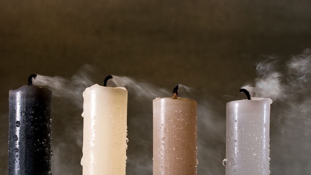 Blown candles computer wallpaper. Free public domain CC0 image.