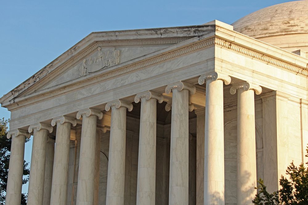 Capital monument architecture with columns, America. Free public domain CC0 image.
