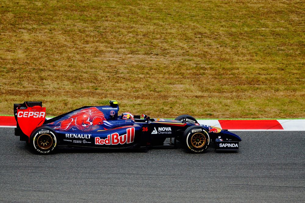 Toro Rosso's STR11 Formula One racing car, Spanish Grand Prix, Circuit de Barcelona-Catalunya, Barcelona, May 19, 2016.