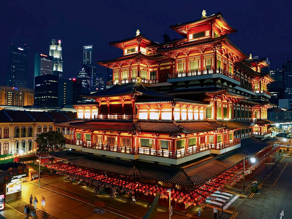 Free Chinese temple, Chinatown, Singapore public domain CC0 photo.