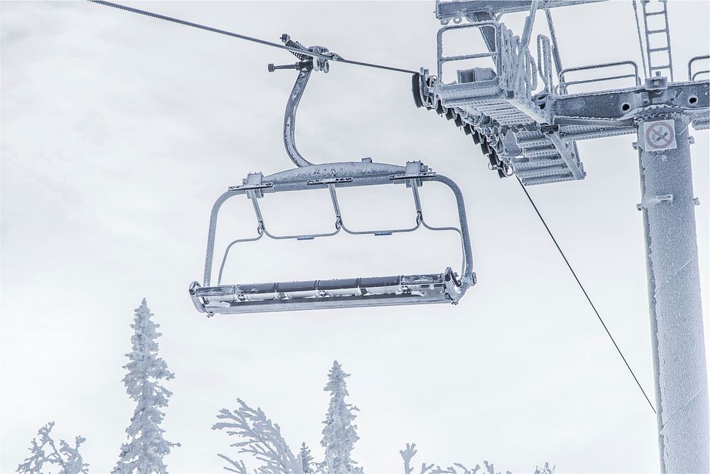 Ski chairlift. Free public domain CC0 photo.