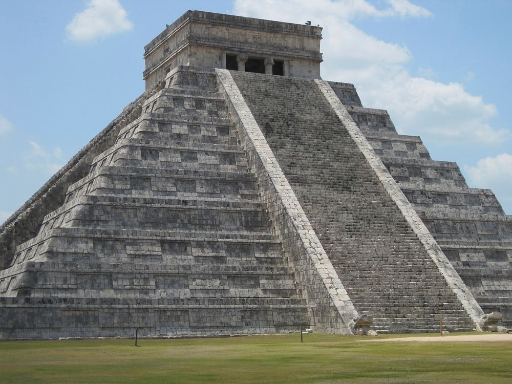 Ancient Mayan pyramid, Yucatan, Mexico. Free public domain CC0 image.