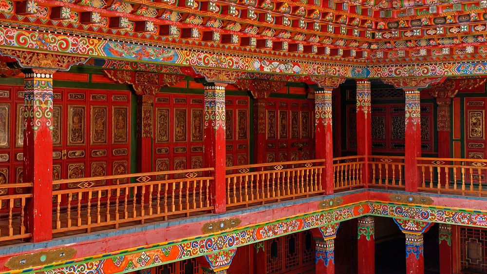 Architecture temple design in China. Free public domain CC0 image.